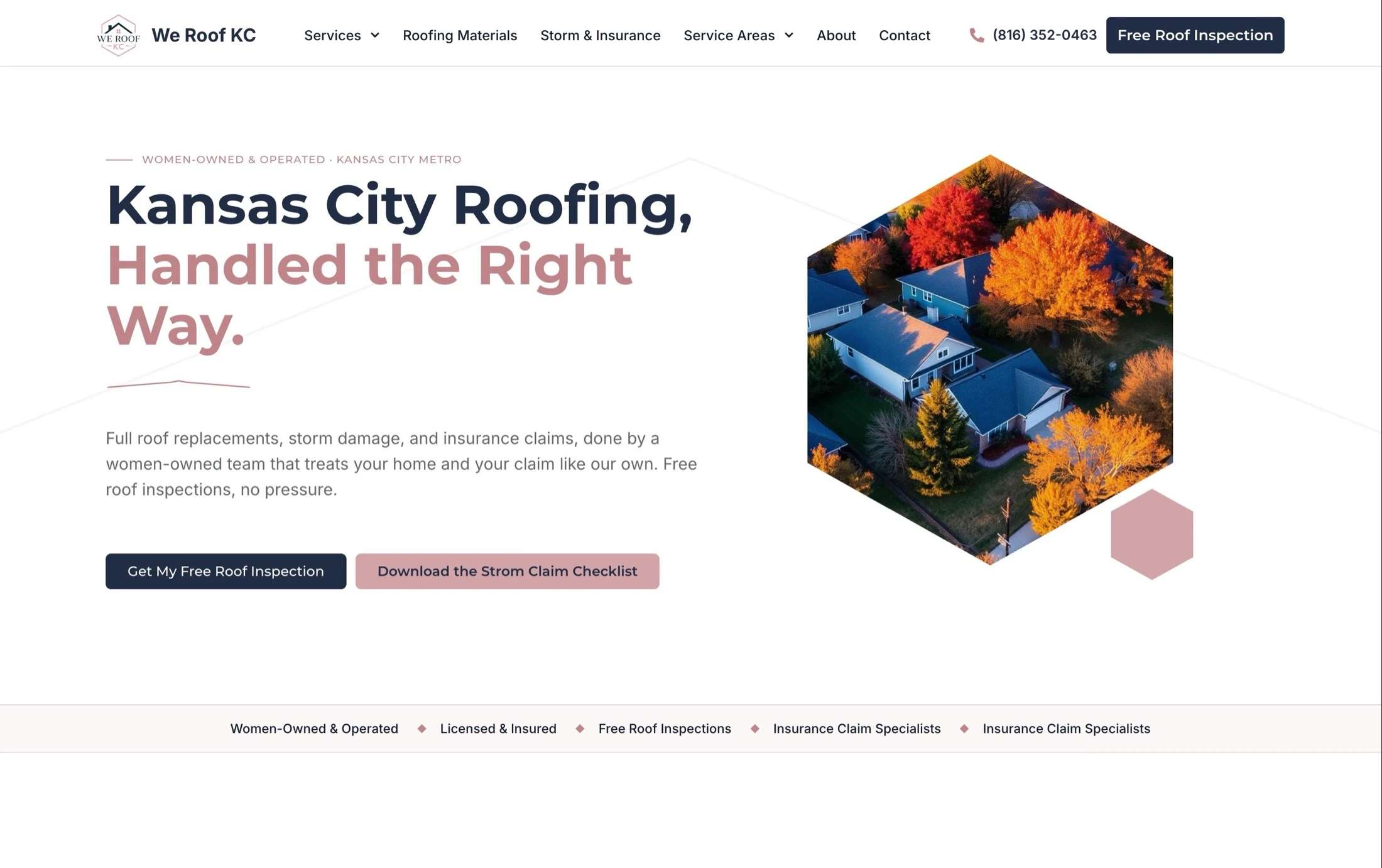 Conversion-focused roofing website delivered through Invisyn Solutions